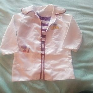 Doc McStuffins white coat and striped top costume